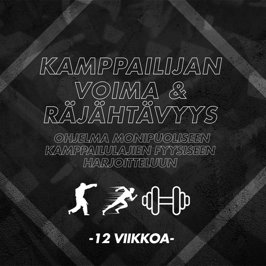 Kamppailu-urheilijan Voima & Räjähtävyys ohjelma (12 vkoa)